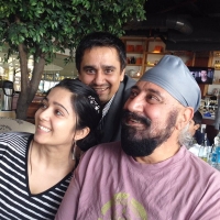 Charmy kaur with family
