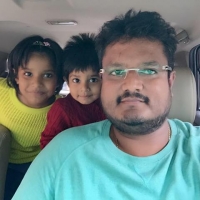 Dinakar thoogudeep with children
