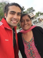 Jubin nautiyal with his grandma in dehradun
